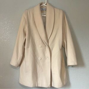Cream Wool Coat by Forecaster of Boston Size 6